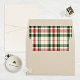"A7 Envelope Liners Square Flap // Holiday Plaid 3 (Set of 25)" - Envelope Liners in multicolorassorted-colors by Clover and Lamb