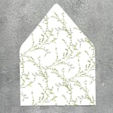 "White Floral Envelope Liner | Set of 10 | For 5x7” Invitations" - Envelope Liners in white by Cotton and Bow