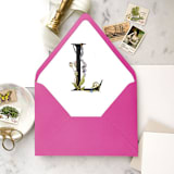 "A7 Vintage Garden Monogram (set of 10)" - Envelope Liners in multicolor by Design by Laney