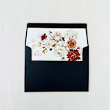 "Rustic Orange Peach Floral Envelope Liner, Set of 10" - Envelope Liners in orange by Eva Friesen