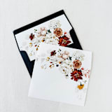 "Rustic Orange Peach Floral Envelope Liner, Set of 10" - Envelope Liners in orange by Eva Friesen