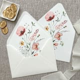 "Watercolor wildflowers Euro Flap envelope liners for A7 (5x7”) invitations | Set of 10" - Envelope Liners in multicolorassorted-colors by Maria Ferrer G.
