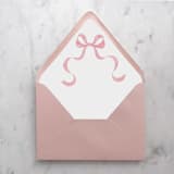 "A7 Envelope Liners Pink Bow Watercolor (set of 10)" - Envelope Liners in pink by Design by Laney