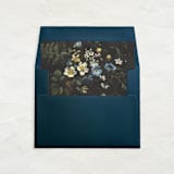 "A7 Envelope Liners Square Flap // Flowers + Ferns  (Set of 25)" - Envelope Liners in black by Clover and Lamb