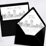 "San Diego Skyline Envelope Liner with custom text/saying | Set of 10 | For 5x7 Minted Square Flap Envelope" - Envelope Liners in white by Kimee Meyer