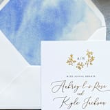 "Blue Watercolor Envelope Liner | Set of 10 | For 5x7” invitations" - Envelope Liners in blue by Cotton and Bow