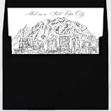 "Salt Lake City Skyline Envelope Liner with custom text/saying | Set of 10 | For 5x7 Minted Square Flap Envelope" - Envelope Liners in white by Kimee Meyer