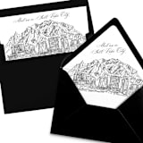 "Salt Lake City Skyline Envelope Liner with custom text/saying | Set of 10 | For 5x7 Minted Square Flap Envelope" - Envelope Liners in white by Kimee Meyer