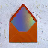 "Scalloped A7 EuroFlap Envelope Liner - Holographic" - Envelope Liners in multicolorassorted-colors by Eva Tadros