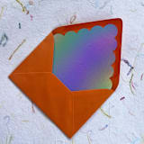 "Scalloped A7 EuroFlap Envelope Liner - Holographic" - Envelope Liners in multicolorassorted-colors by Eva Tadros