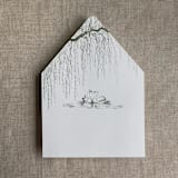 "willow and swan moss print liner for A7 euro flap envelope | pack of 10" - Envelope Liners in green by Ivory Invitations