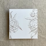 "Hazelnut grand peony floral envelope liner for A7 square flap envelope | pack of 10" - Envelope Liners in brown by Ivory Invitations