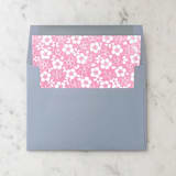 "A7 Envelope Liners Baby Pink Flowers Square Flap (set of 10)" - Envelope Liners in pink by Design by Laney