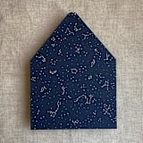 "white ink print Stella Celestial printed midnight blue envelope liner for A7 euro flap envelope | pack of 10" - Envelope Liners in blue by Ivory Invitations