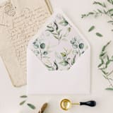 "Full Greenery Liner | Set of 25 Euro Envelope Liners" - Envelope Liners in green by Nikki Turner