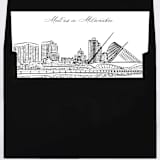 "Milwaukee Skyline Envelope Liner with custom text/saying | Set of 10 | For 5x7 Minted Square Flap Envelope" - Envelope Liners in white by Kimee Meyer