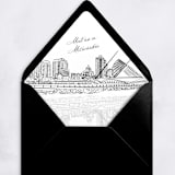 "Milwaukee Skyline Envelope Liner with custom text/saying | Set of 10 | For 5x7 Minted Square Flap Envelope" - Envelope Liners in white by Kimee Meyer