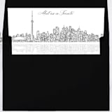 "Toronto Skyline Envelope Liner with custom text/saying | Set of 10 | For 5x7 Minted Square Flap Envelope" - Envelope Liners in white by Kimee Meyer