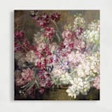 "Romantic Blush & Burgundy Oil Painting | Set of 25 Square Envelope Liners" - Envelope Liners in purple by Nikki Turner