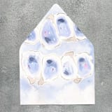 "Beach Oyster Watercolor Euroflap Envelope Liner | Set of 10 | For 5x7” invitations " - Envelope Liners in blue by Cotton and Bow