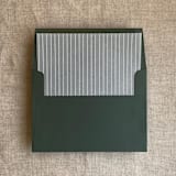 "Calm fine stripes printed envelope liner for A7 square flap envelope | pack of 10" - Envelope Liners in white by Ivory Invitations