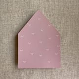 "Old rose baby ribbon bows envelope liner for A7 euro flap envelope | pack of 10" - Envelope Liners in pink by Ivory Invitations
