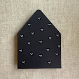 "Black baby ribbon bows envelope liner for A7 euro flap envelope | pack of 10" - Envelope Liners in black by Ivory Invitations