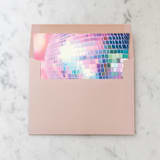 "A7 Envelope Liners Disco Ball Square Flap (set of 10)" - Envelope Liners in multicolor by Design by Laney