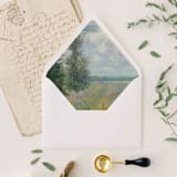 "Watercolor Forest Art | Set of 25 Euro Envelope Liners" - Envelope Liners in green by Nikki Turner