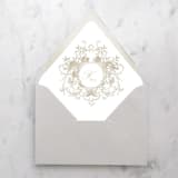 "A7 Envelope Liners Scroll Monogram Taupe (set of 10)" - Envelope Liners in beige by Design by Laney