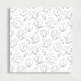 "Black and White Tulip Liner | Set of 25 Square Envelope Liners" - Envelope Liners in black by Nikki Turner