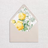 "Yellow Floral Envelope Liners, Pack of 25" - Envelope Liners in yellow by Studio Lavender