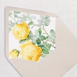 "Yellow Floral Envelope Liners, Pack of 25" - Envelope Liners in yellow by Studio Lavender