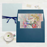 "A7 Fine Art Envelope Liners Square Flap // Painter's Garden (Set of 25)" - Envelope Liners in blue by Clover and Lamb