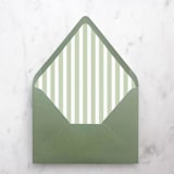 "A7 Envelope Liners Sage Thin Stripes (set of 10)" - Envelope Liners in green by Design by Laney