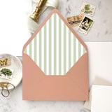 "A7 Envelope Liners Sage Thin Stripes (set of 10)" - Envelope Liners in green by Design by Laney