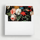 "Romantic Black Floral | Set of 25 Envelope Liners" - Envelope Liners in black by Nikki Turner