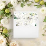 "White Floral Blossom Liner | Set of 25 Square Envelope Liners" - Envelope Liners in multicolor by Nikki Turner
