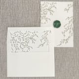 "Sage green greenery straight flap envelope liner for A7 (5"x7") invitations | Set of 10" - Envelope Liners in green by Maria Ferrer G.