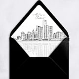 "Detroit Skyline Envelope Liner with custom text/saying | Set of 10 | For 5x7 Minted Square Flap Envelope" - Envelope Liners in white by Kimee Meyer
