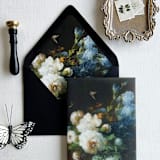 "A7 Envelope liners Fine Art Blue White Flowers | Set of 10" - Envelope Liners in multicolor by Eva Friesen