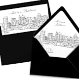 "Baltimore Skyline Envelope Liner with custom text/saying | Set of 10 | For 5x7 Minted Square Flap Envelope" - Envelope Liners in white by Kimee Meyer