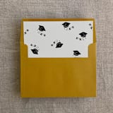 "Congrats graduation envelope liner for A7 square flap envelope | pack of 10" - Envelope Liners in black by Ivory Invitations
