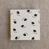 "Congrats graduation envelope liner for A7 square flap envelope | pack of 10" - Envelope Liners in black by Ivory Invitations