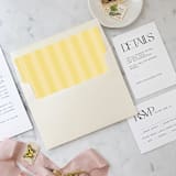 "A7 Envelope Liners Yellow Stripes Square Flap (set of 10)" - Envelope Liners in yellow by Design by Laney
