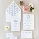 "Barry  Envelope Liners | Hydrangea Illustration (10 Pack)" - Envelope Liners in blue by Sterling Stripes