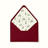 "Vintage Christmas Tree Envelope Liner | Set of 10" - Envelope Liners in multicolor by Paper Haven