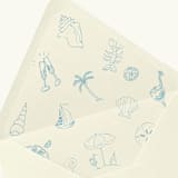 "Coastal Doodle Envelope Liner | Set of 10" - Envelope Liners in multicolorassorted-colors by Paper Haven