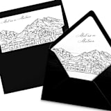 "Montana Skyline Envelope Liner with custom text/saying | Set of 10 | For 5x7 Minted Square Flap Envelope" - Envelope Liners in white by Kimee Meyer