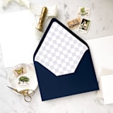 "A7 Envelope Liners Lavender Checkerboard (set of 10)" - Envelope Liners in purple by Design by Laney